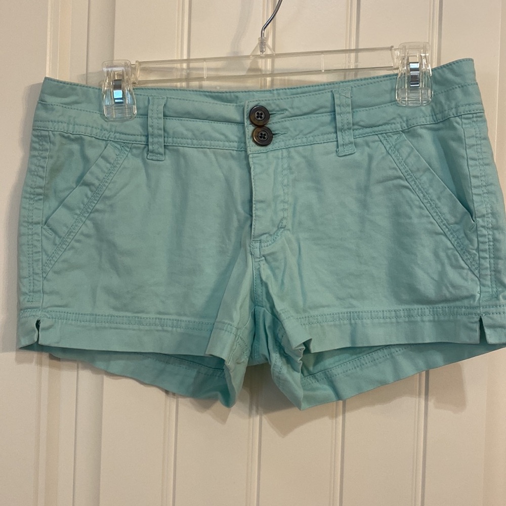 BKE mint chino shorts